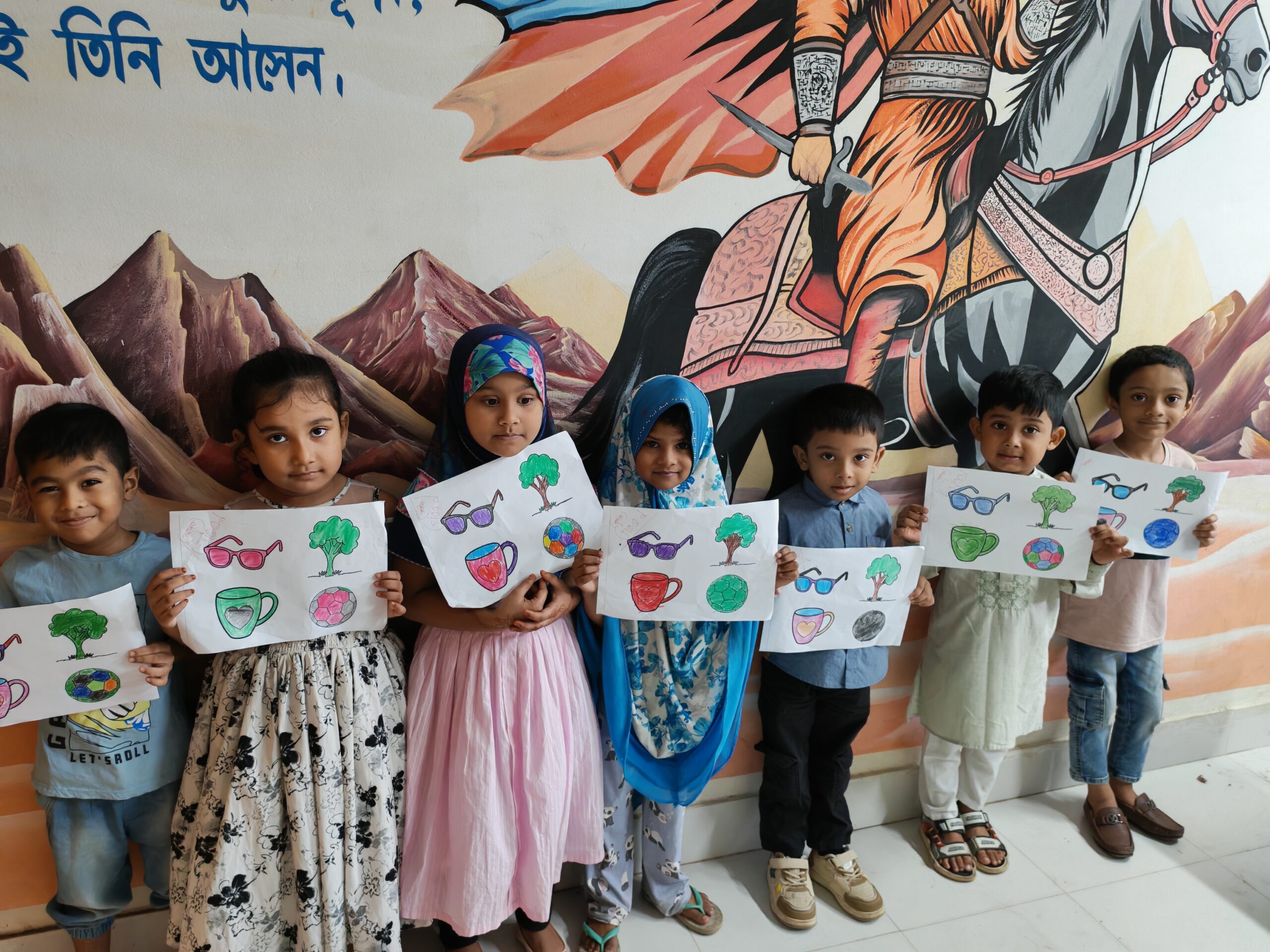 Students participating in a creative activity at Insight Islamic School